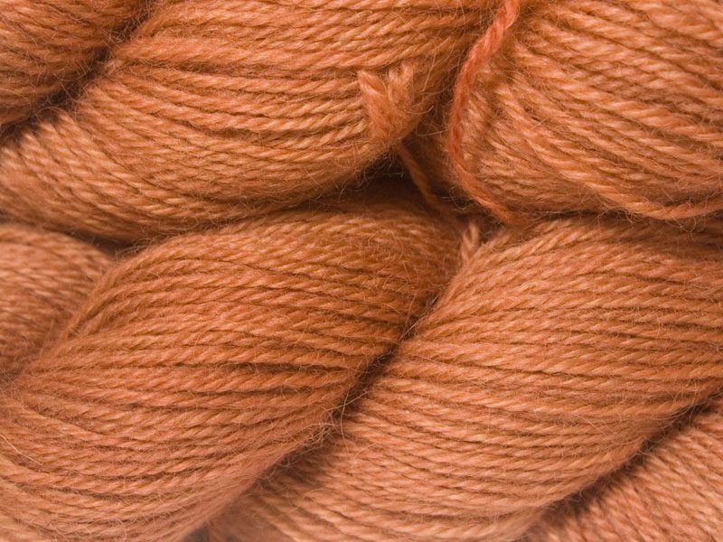Light to mid pinkish-brown hand-dyed Wensleydale DK/ Double Knit yarn. Hand-dyed by Triskelion Yarn