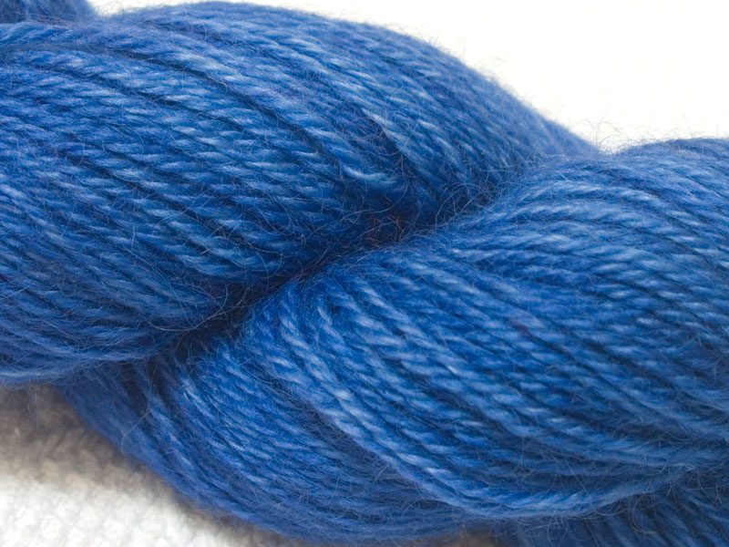 Dark Blue hand-dyed Wensleydale DK/ Double Knit yarn. Hand-dyed by Triskelion Yarn
