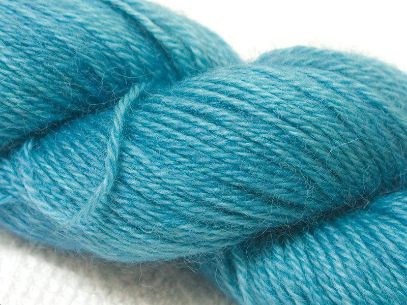 Light Blue hand-dyed Wensleydale DK/ Double Knit yarn. Hand-dyed by Triskelion Yarn