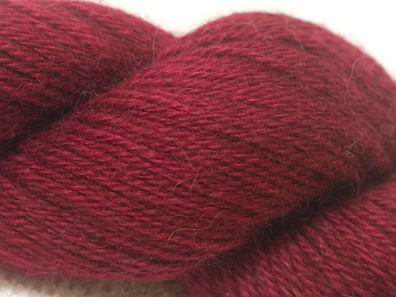Red Violet hand-dyed Wensleydale DK/ Double Knit yarn. Hand-dyed by Triskelion Yarn