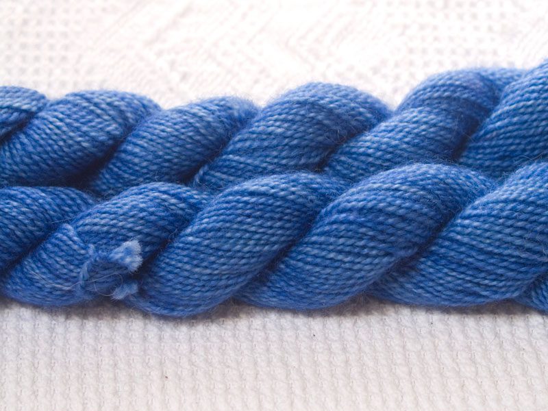 Aodh - Midsummer blue superwash Bluefaced Leicester (BFL) 4-ply/fingering/sock yarn mini skein. Hand-dyed by Triskelion Yarn