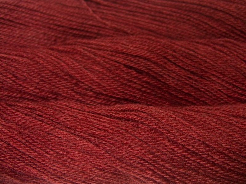 Ancient Heart - Semi-solid mid red, with brick and scarlet tones Bluefaced Leicester (BFL) / Gotland dlouble knit (DK) yarn. Hand-dyed by Triskelion Yarn