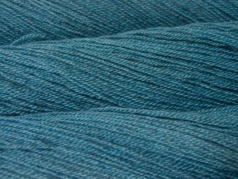 Hama's Hall - Semi-solid light sky blue, with powder blue and grey tones Bluefaced Leicester (BFL) / Gotland dlouble knit (DK) yarn. Hand-dyed by Triskelion Yarn