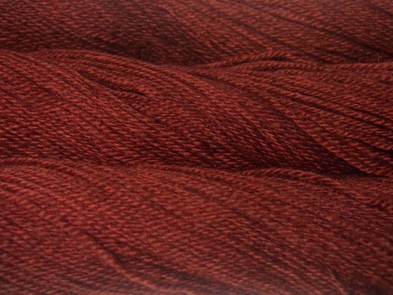 Old Fox - Semi-solid rich brown, with copper and russet tones Bluefaced Leicester (BFL) / Gotland dlouble knit (DK) yarn. Hand-dyed by Triskelion Yarn