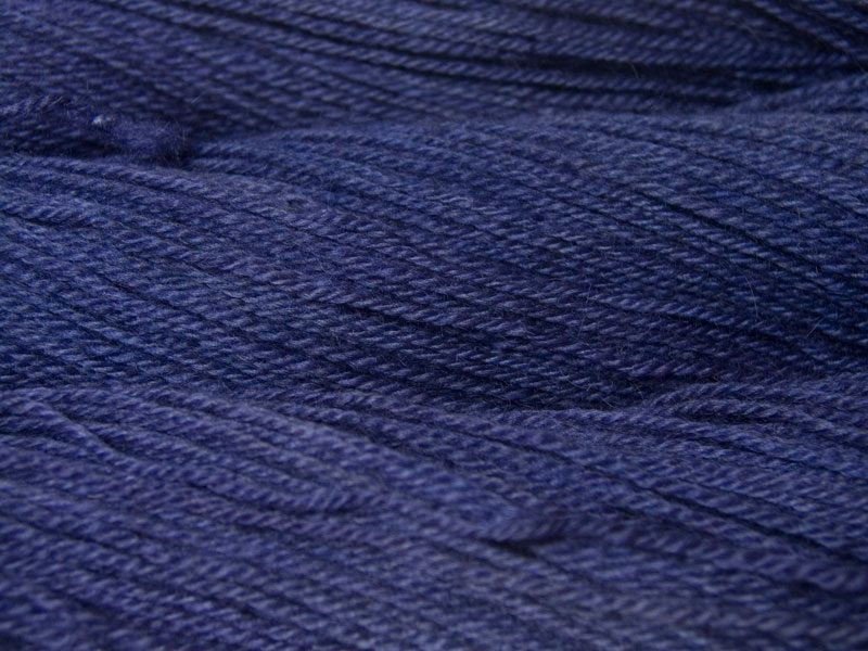 Peace Weaver - Semi-solid mid- to light blue-violet, with tones of lavender and light cobalt Bluefaced Leicester (BFL) / Gotland dlouble knit (DK) yarn. Hand-dyed by Triskelion Yarn