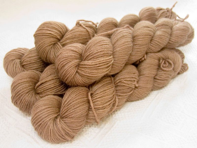 Rabbit - Light to mid-tone fawn Baby Alpaca Silk & Cashmere double-knit yarn. Hand-dyed by Triskelion Yarn.