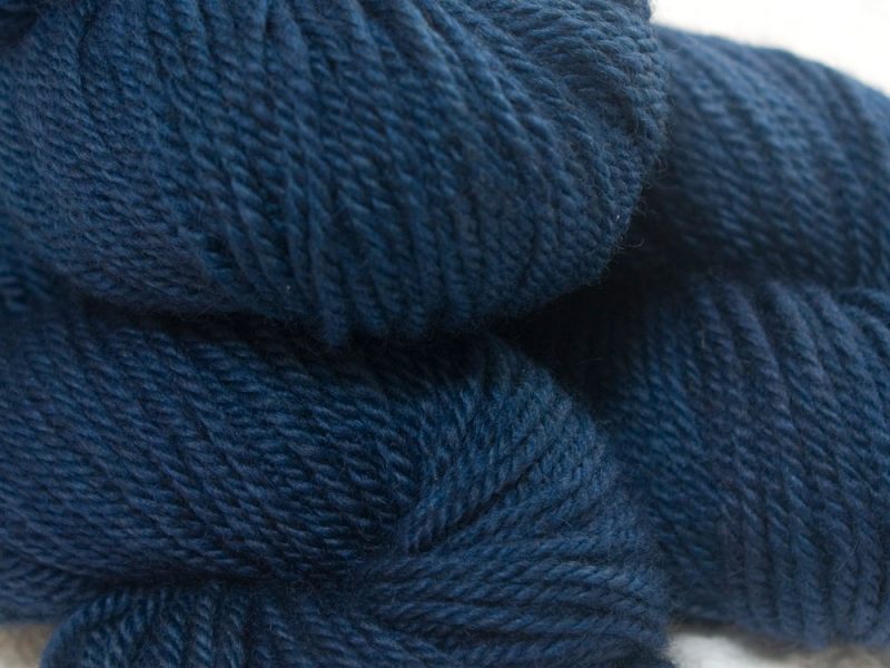 Arawn - Semi-solid to solid deep royal blue Bluefaced Leicester (BFL) / Masham aran yarn. Hand-dyed by Triskelion Yarn