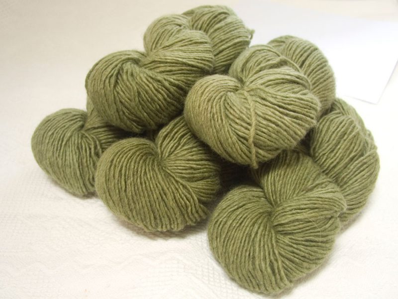 Fen - Light greyish green Bluefaced Leicester (BFL) / Masham worsted yarn. Hand-dyed by Triskelion Yarn