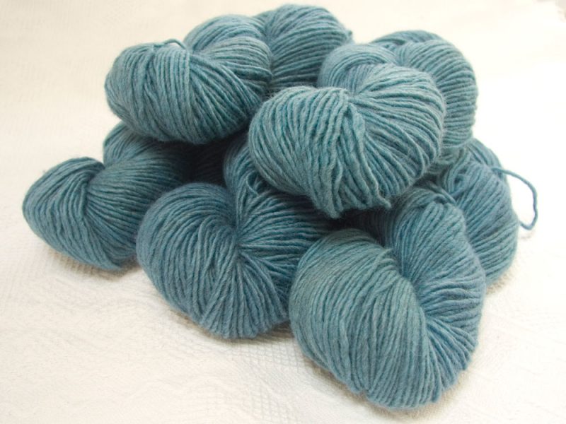 Horizon - Light sky blue Bluefaced Leicester (BFL) / Masham worsted yarn. Hand-dyed by Triskelion Yarn