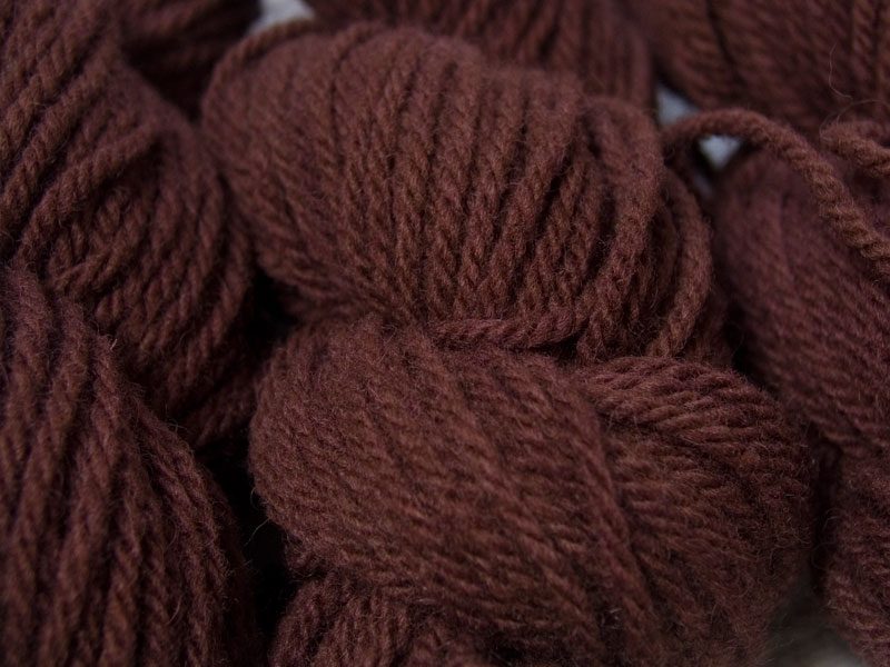 Fallow - dark reddish brown Manx Loaghtan chunky yarn hand-dyed by Triskelion Yarn