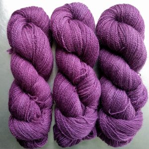 Brennin - Reddish royal purple Falklands Corriedale and British Mohair 4-ply/fingering/sock yarn. Hand-dyed by Triskelion Yarn