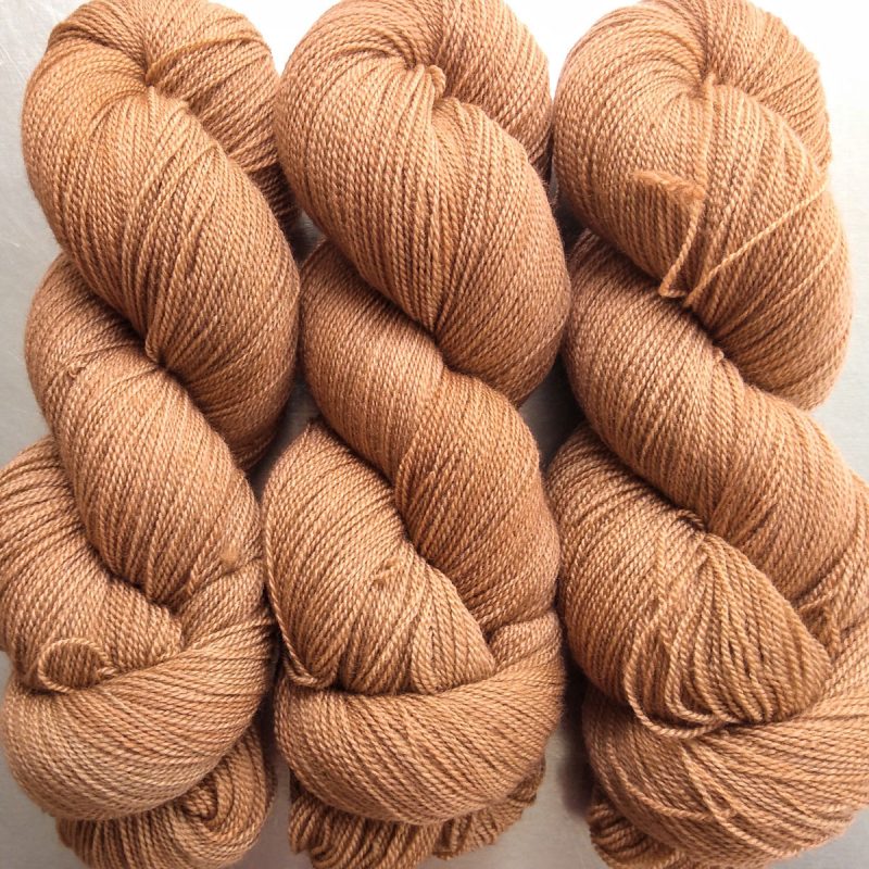 Marten - Rich russet brown extra fine Falklands Merino 2-ply laceweight yarn hand-dyed by Triskelion Yarns