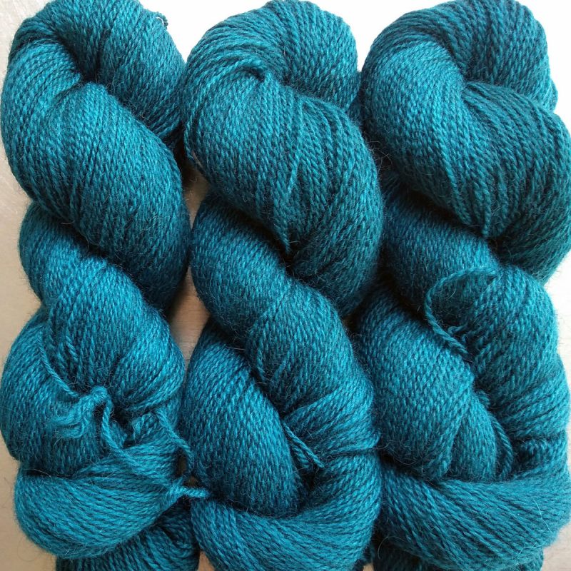 Aegir’s Cauldron - Dark petrol blue Bluefaced Leicester (BFL) / Gotland 4-ply (fingering) yarn. Hand-dyed by Triskelion Yarn