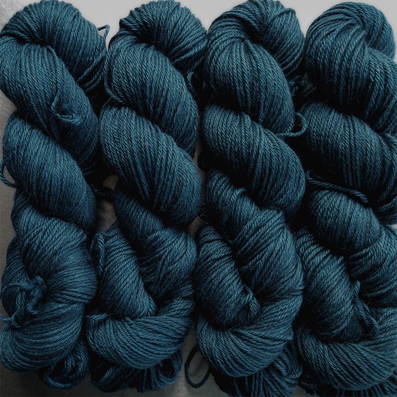 Aegir’s Cauldron - Dark petrol blue Baby Alpaca Silk & Cashmere double-knit yarn. Hand-dyed by Triskelion Yarn.