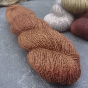 My Foxy Darling - Mid-toned rusty, foxy orange-brown baby alpaca 4-ply/fingering/sock yarn. Hand-dyed by Triskelion Yarn