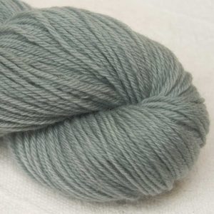 Brilliantined Trout - Mid-toned sea grey organic Merino DK/ Double Knit yarn. Hand-dyed by Triskelion Yarn
