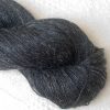 Ink - Blue-black Baby Alpaca, silk and linen 4-ply yarn. Hand-dyed by Triskelion Yarn.