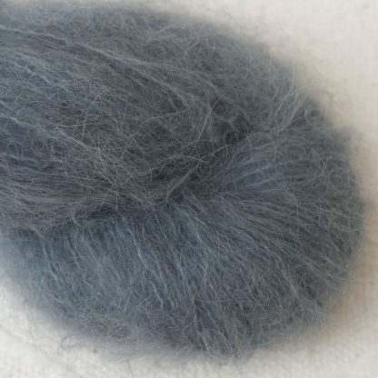 Graphite - Cool, mid-toned grey suri alpaca luxury yarn. Hand-dyed by Triskelion Yarn