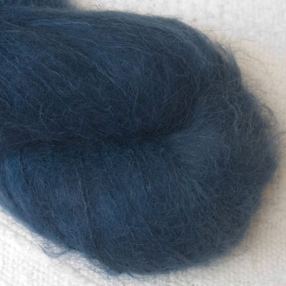 Penumbral - Cool navy blue suri alpaca luxury yarn. Hand-dyed by Triskelion Yarn