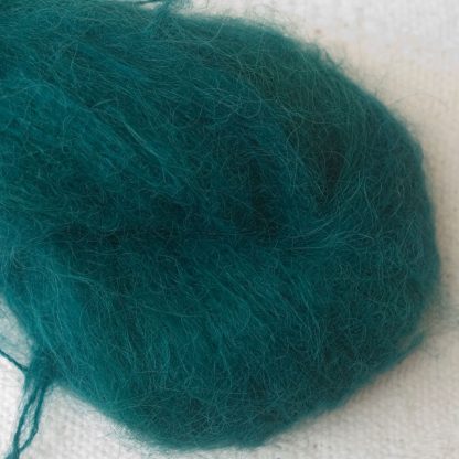 Taiga - Dark coniferous blue/green suri alpaca luxury yarn. Hand-dyed by Triskelion Yarn