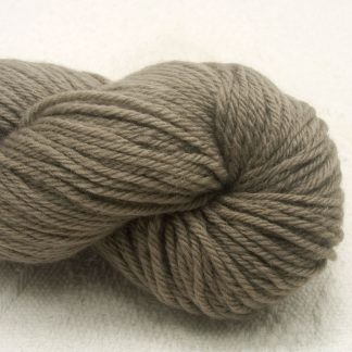 Taupe Corriedale heavy DK/worsted weight yarn. Hand-dyed by Triskelion Studio.