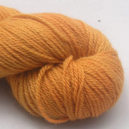 Anemone - Light orange with a yellow undertone Bluefaced Leicester DK (double knit) yarn hand-dyed by Triskelion Yarns