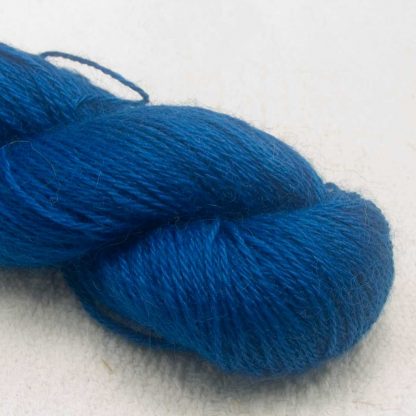 Ælfred - Mid-toned royal blue hand-dyed Wensleydale DK/ Double Knit yarn. Hand-dyed by Triskelion Yarn