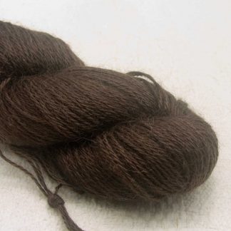 Landwight - Dark chocolate brown hand-dyed Wensleydale DK/ Double Knit yarn. Hand-dyed by Triskelion Yarn