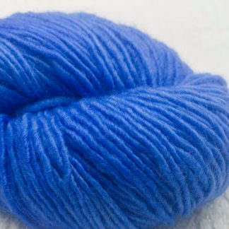 Pilot - Semi-solid deep cornflower blue Bluefaced Leicester double knit (DK) singles yarn hand-dyed by Triskelion Yarns