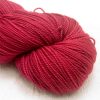 Carnation - Deep rose red GOTS standard organic machine-washable Merino 4-ply / fingering weight yarn. Hand-dyed by Triskelion Yarn