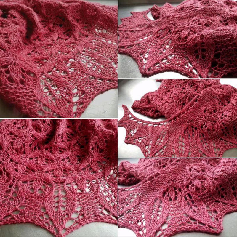 Blodeuwedd Shawl by Triskelion Yarn
