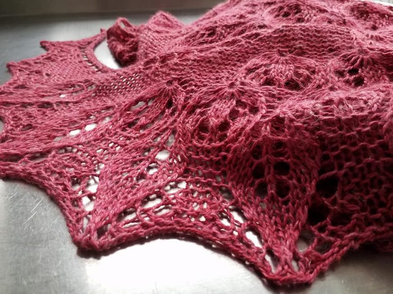 Blodeuwedd Shawl by Triskelion Yarn