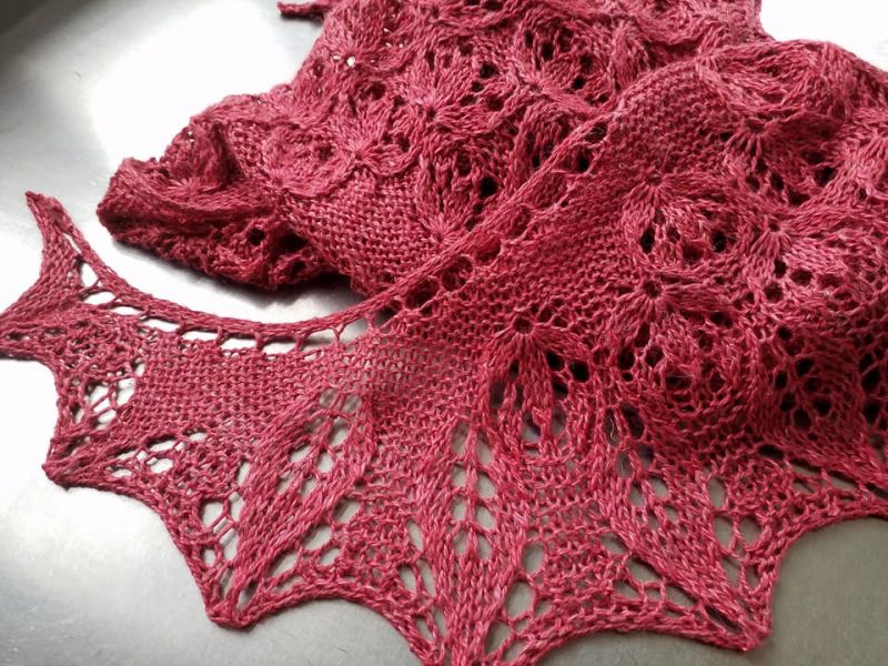 Blodeuwedd Shawl by Triskelion Yarn