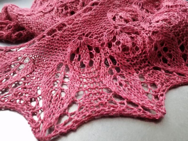 Blodeuwedd Shawl by Triskelion Yarn